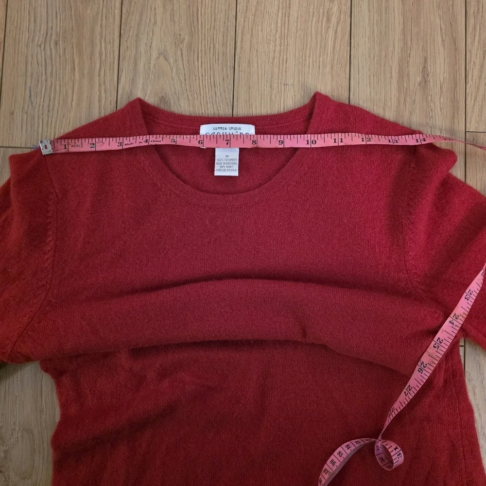 Vintage Sutton Studio Red Cashmere Sweater- M